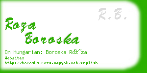 roza boroska business card